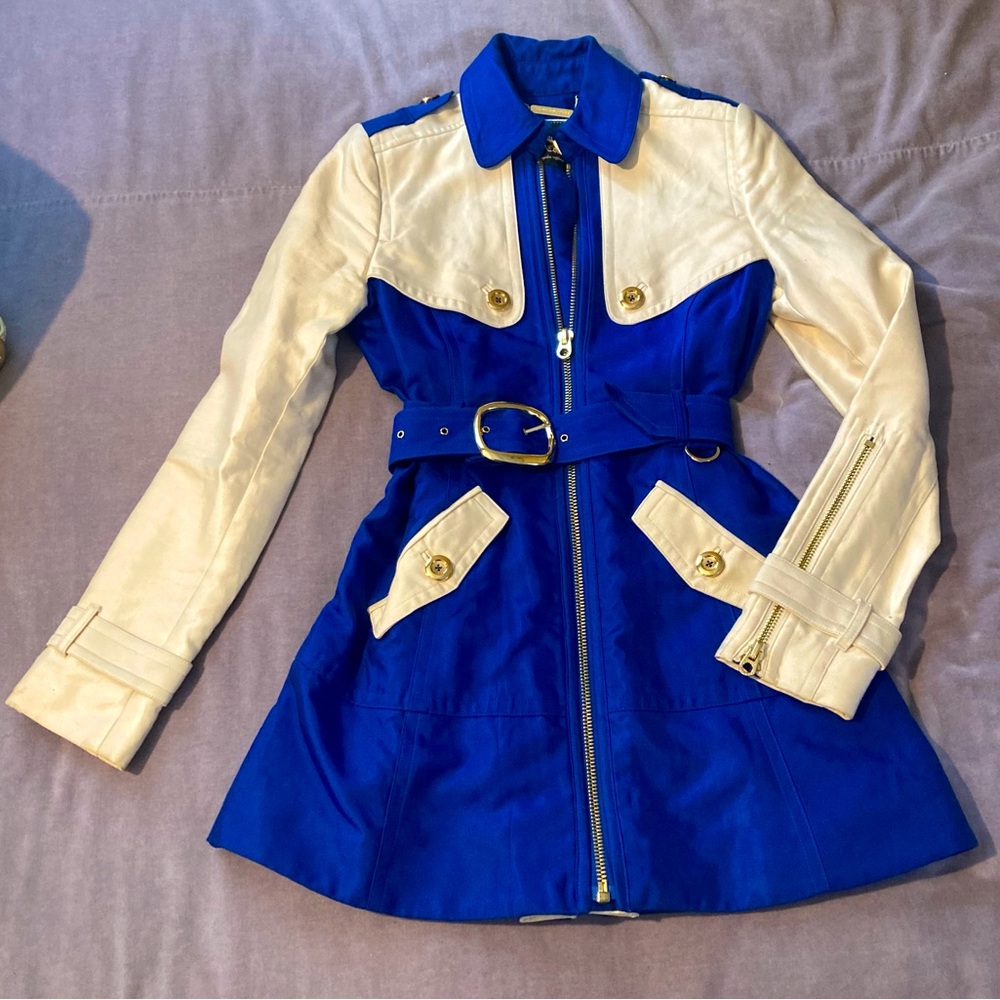 Juicy Couture Women's Blue and White Coat blue and white